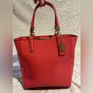 Coach | Saffiano Leather Madison North South Tote Mini | Pink Leather